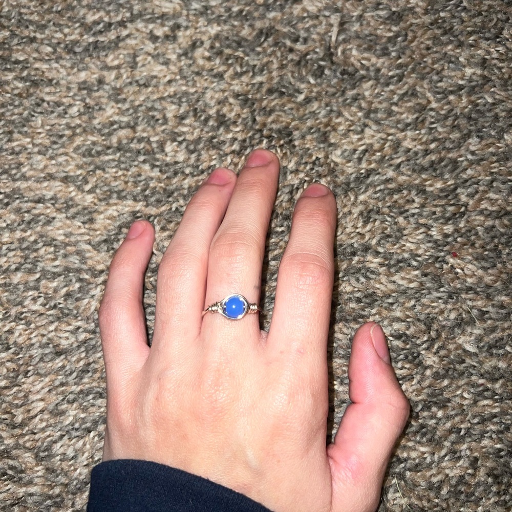 Handmade wire ring , size 8